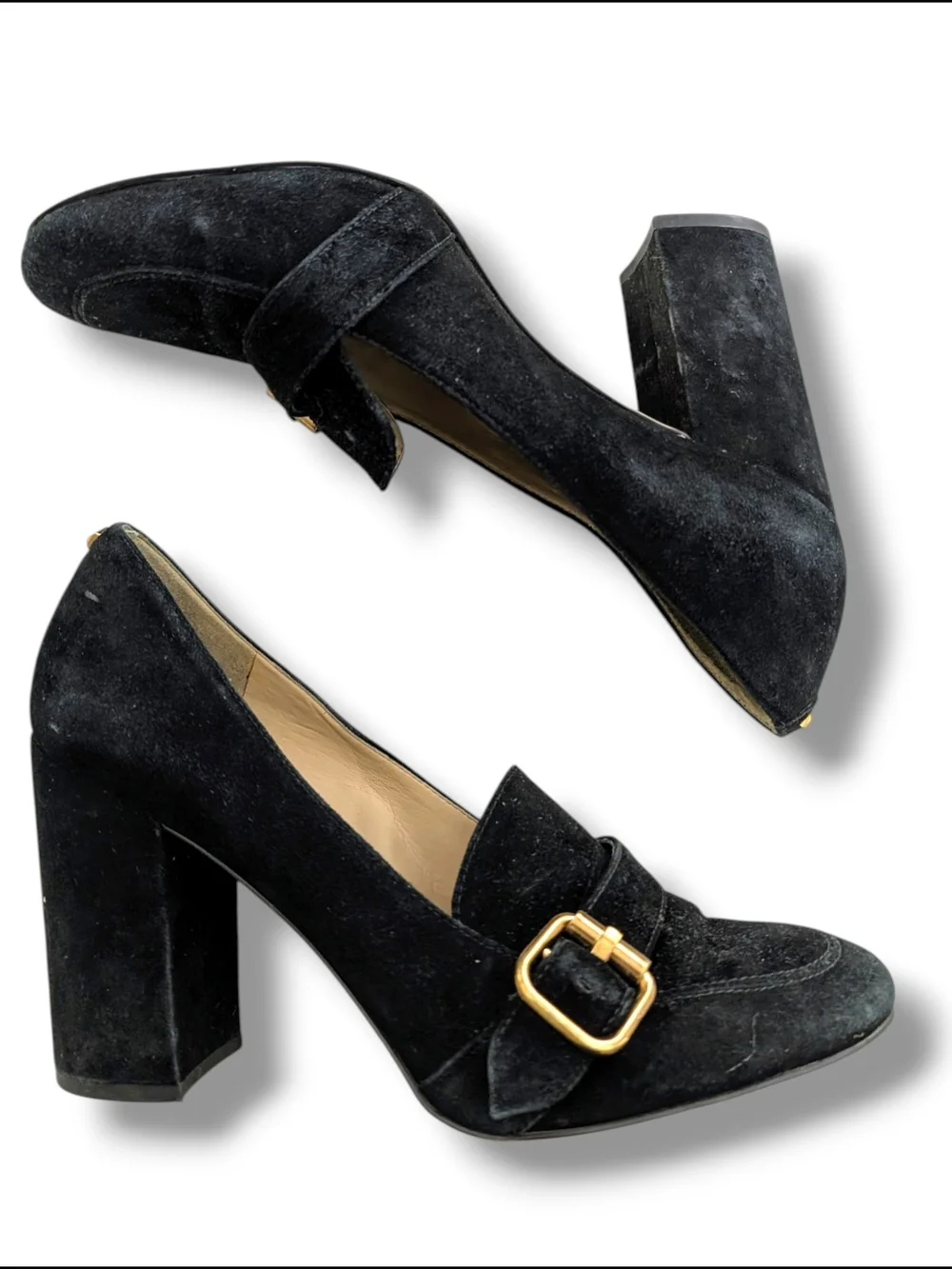 Sam Edelman Ellison Black Suede Pump Heels, Size 8.5